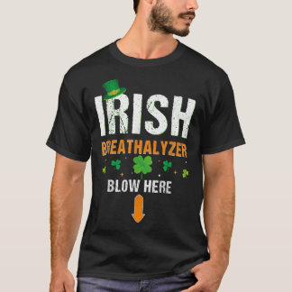 T-shirt Drôle irlandais souffle d'alcoolémie ici St. Patri