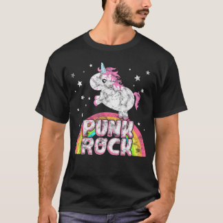 T-shirt Drôle Ironique Cool Licorne Punk Rock Musicee Fest