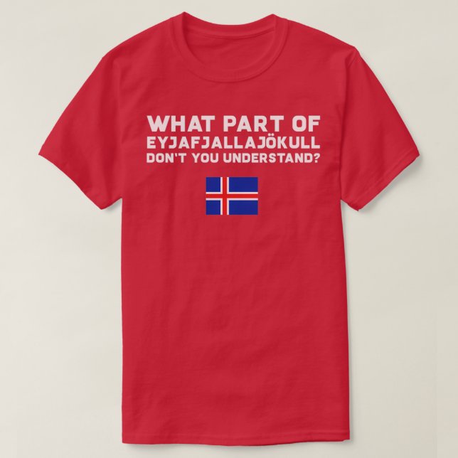T-shirt Drôle Islande (Design devant)