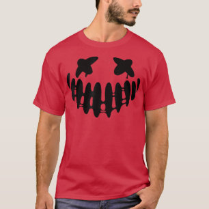 T-shirt Drôle Jack-o'-lantern Face Citrouille Effrayant Ha