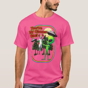 T-shirt Drôle Jack Russel Alien Vous êtes choisi un OVNI H