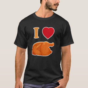 T-shirt Drôle J'adore Le Poulet Rôti Au Rotisserie