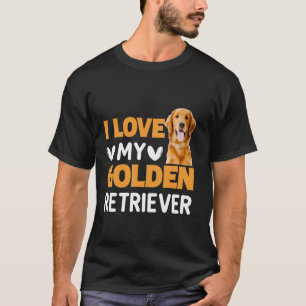 T-shirt Drôle J'adore Mon Golden Retriever