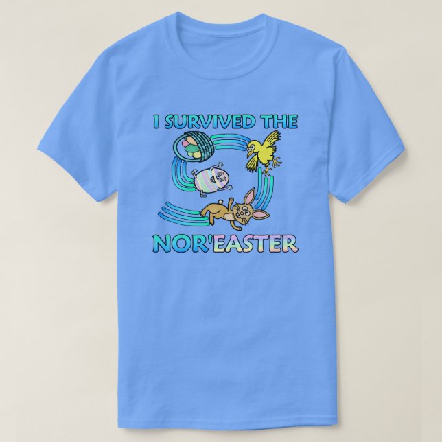 T-shirt Drôle j'ai survécu à la bande dessinée de Pâques (Design devant)