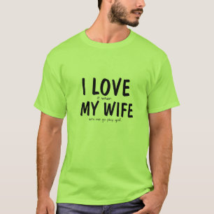 T-shirt Drôle J'Aime Ma Femme Golf