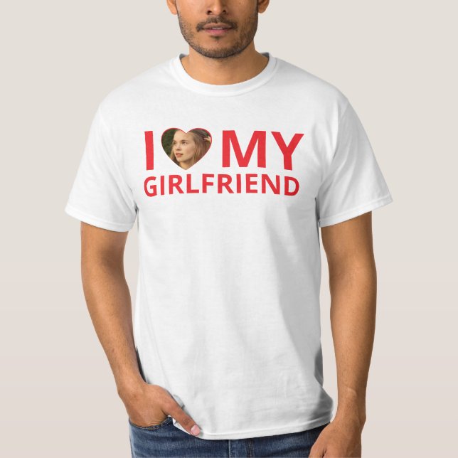 T-shirt Drôle J'Aime Ma Fille Photo (Devant)