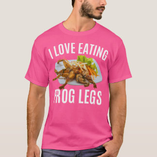 T-shirt Drôle J'Aime Manger Des Jambes De Grenouille Franç