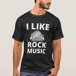 T-shirt Drôle J'Aime Rock Music Pun Sarcastique Mème Pour 