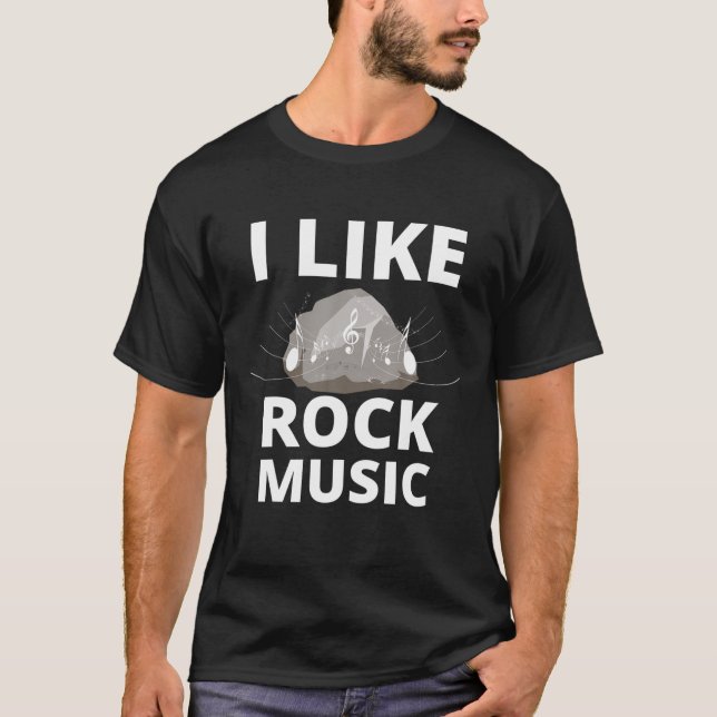 T-shirt Drôle J'Aime Rock Music Pun Sarcastique Mème Pour  (Devant)
