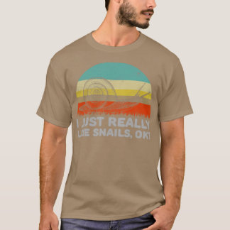 T-shirt Drôle J'Aime Vraiment Les Escargots OK Design
