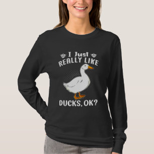 T-shirt Drôle J'Aime Vraiment Les Propriétaires De Canards