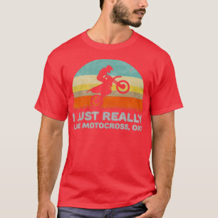 T-shirt Drôle J'Aime Vraiment Motocross OK Design