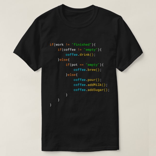 T-shirt Drôle Java Programmer Coffee Coding Cadeau Pour Co (Design devant)