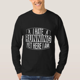 T-shirt Drôle je déteste courir la moitié du Marathon des