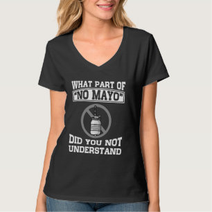 T-shirt Drôle Je Déteste Mayonnaise Hommes Femmes Humour N