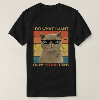 T-shirt Drôle Je fais ce que je veux Amoureux des chats Pa