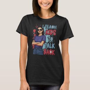 T-shirt Drôle Je Fais Enseigner aux Enfants à Répliquer Or