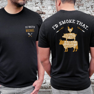 T-shirt Drôle je fumerais ce nom personnalisé BBQ Grilling
