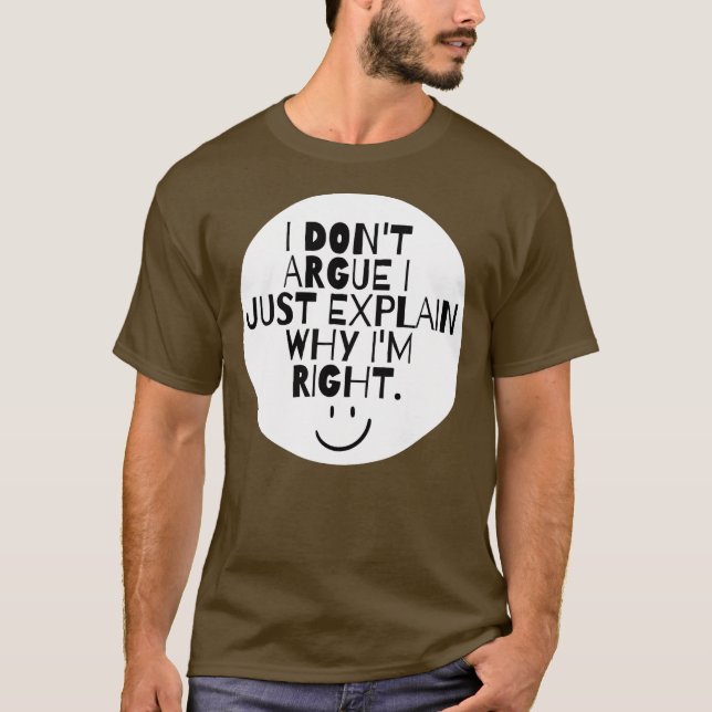 T-shirt Drôle je ne pense pas que j'explique juste pourquo (Devant)