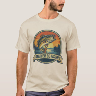 T-shirt Drôle, je préférerais pêcher