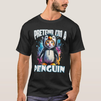 T-shirt Drôle Je suis Chat Faire semblant d'un costum d'Ha