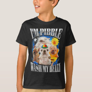 T-shirt Drôle Je Suis Chien Pibble Chiots Laver Nettoyer M