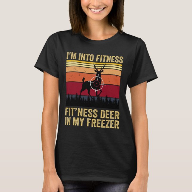 T-shirt Drôle Je suis dans Fitness Fitness Deer dans mon c (Devant)