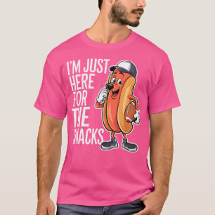 T-shirt Drôle Je Suis Juste Là Pour Les Snacks Football