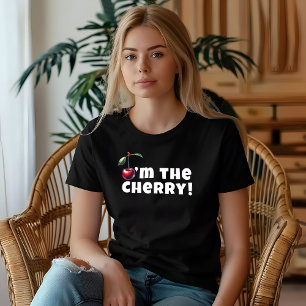 T-shirt Drôle, je suis le slogan de l'ambiance cerise pour