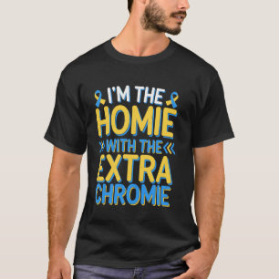 T-shirt Drôle je suis poto avec l'extra chromie en bas syn