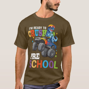 T-shirt Drôle Je suis prêt à écraser le dinosaure pré-scol