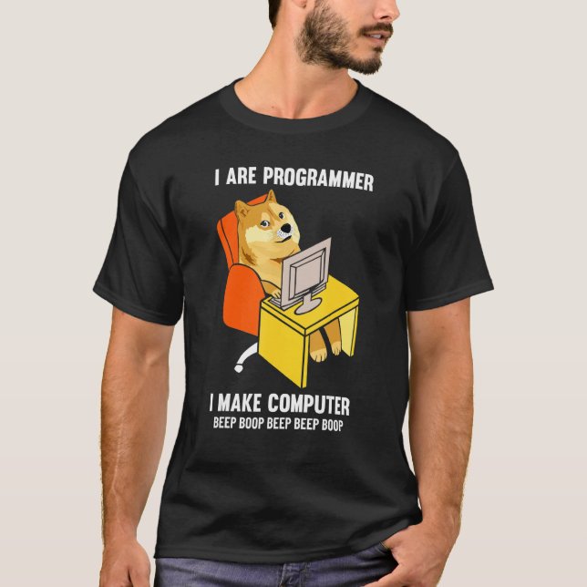 T-shirt Drôle Je suis Programmeur Programmer Coding Nerd S (Devant)