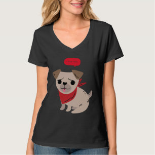 T-shirt Drôle je vous carlin, drôle de chemise amant carli