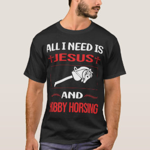 T-shirt Drôle Jesus Hobby Horsing Horse Hobby Hobby Hobby