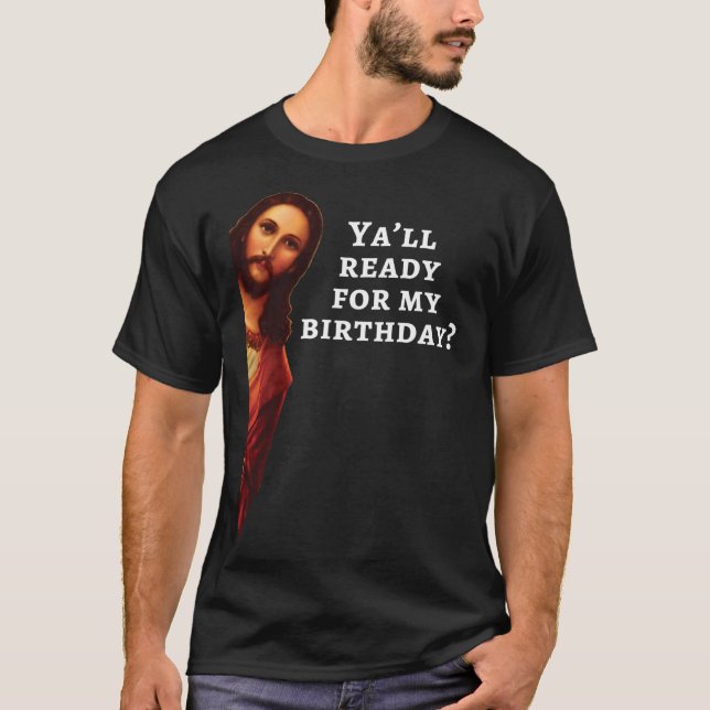 T-shirt Drôle Jésus Joyeux Anniversaire Cadeau de Noël Cla (Devant)