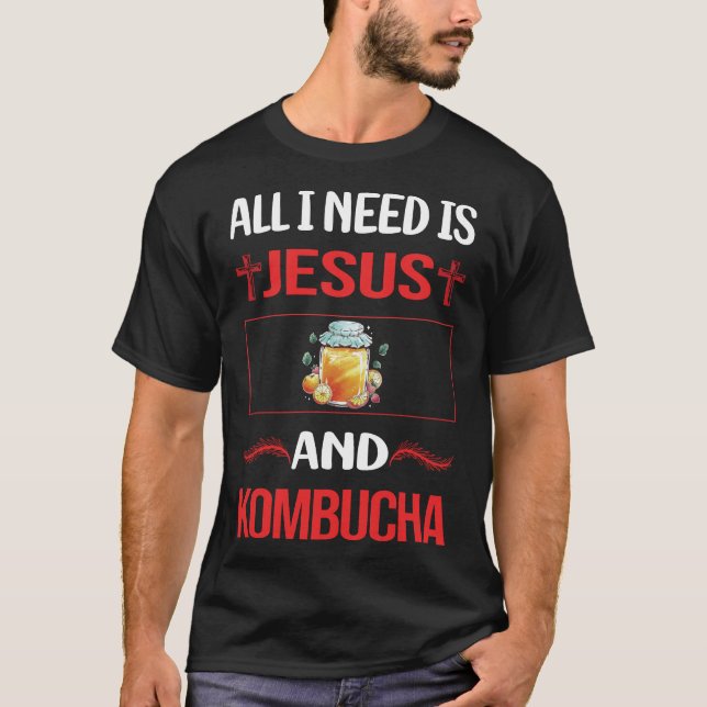 T-shirt Drôle Jesus Kombucha Booch (Devant)