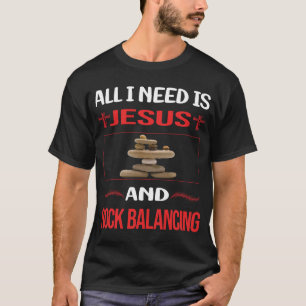 T-shirt Drôle Jesus Rock Balancing Stones Pierres Rocks St