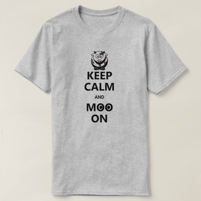 T-shirt Drôle jeu de devis 'Keep Calm' (Design devant)