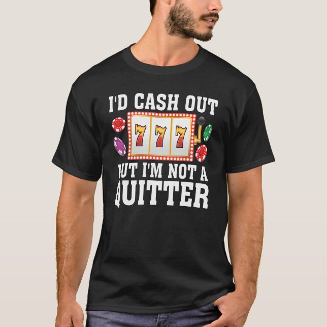 T-shirt Drôle Jeu Machine à sous Casino Pour Hommes Femmes (Devant)
