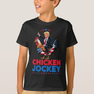 T-shirt Drôle Jockey de poulet Trump Mème