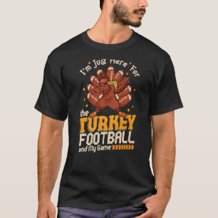 T-shirt Drôle Joueur Dabbing de Turquie Football Feathers