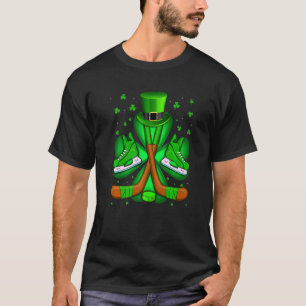 T-shirt Drôle Joueur de hockey Sport St Patrick's Day Iris