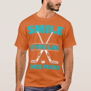 T-shirt Drôle Joueur de hockey sur glace Quick Pucks