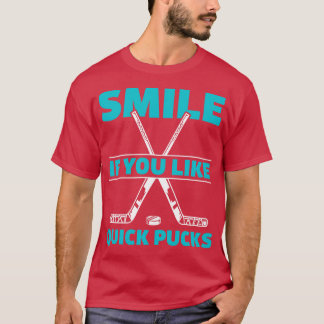 T-shirt Drôle Joueur de hockey sur glace Quick Pucks