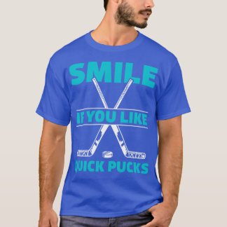 T-shirt Drôle Joueur de hockey sur glace Quick Pucks