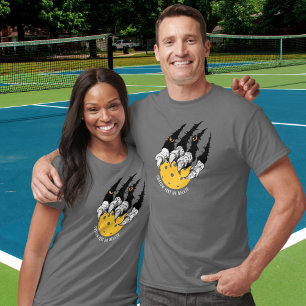 T-shirt Drôle joueur de Pickleball Monster Beast Claw Cus