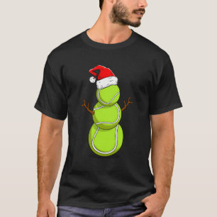 T-shirt Drôle joueur de tennis Snowman cadeau de Noël