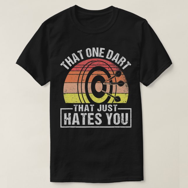 T-shirt Drôle Joueur des fléchettes 180 que l'un fait que  (Design devant)