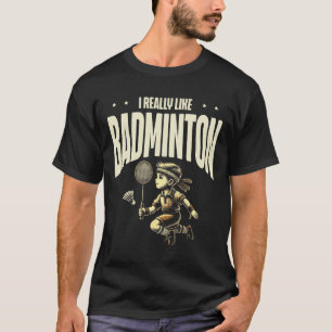 T-shirt Drôle Joueur Dminton Love Shuttle Design 4