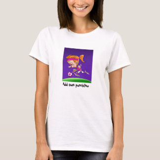T-shirt Drôle joueuse footballeuse footballeuse fille dess